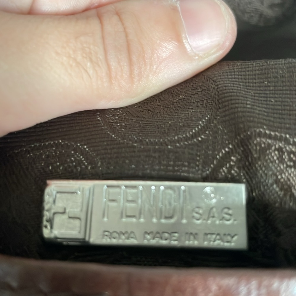 Vintage Fendi suede & leather crossbody handbag - Picture 5 of 8